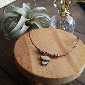 Leather Beaded Necklace